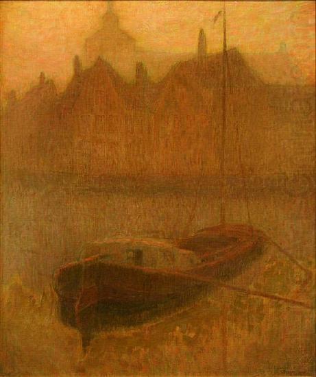 Boat on the Canal, Henri Le Sidaner